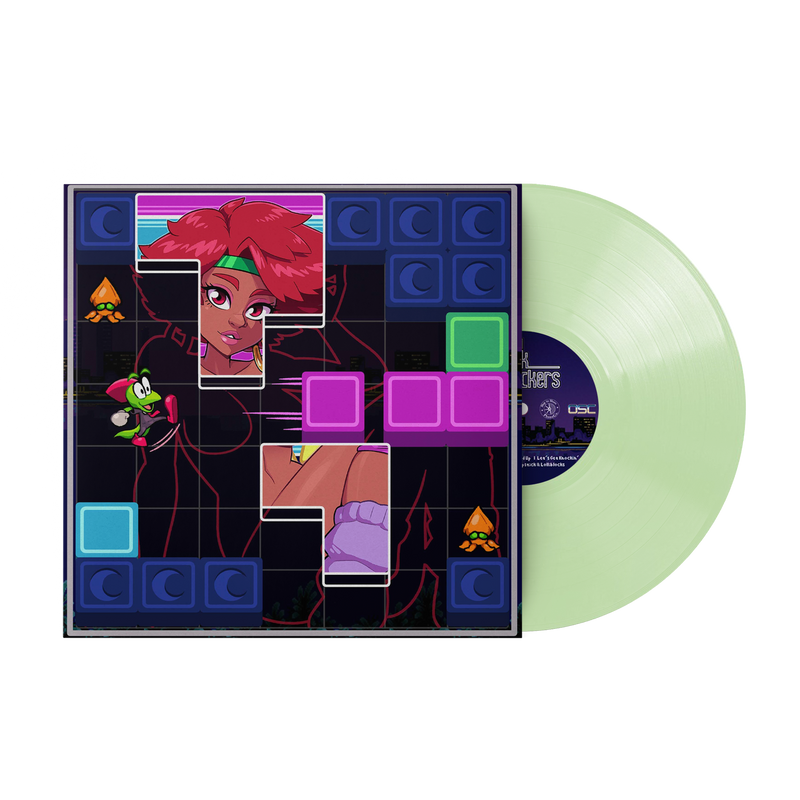 CrawlCo Block Knockers (Original Video Game Soundtrack) - Opus Science Collective (1xLP Vinyl Record) - Glow in the Dark Vinyl