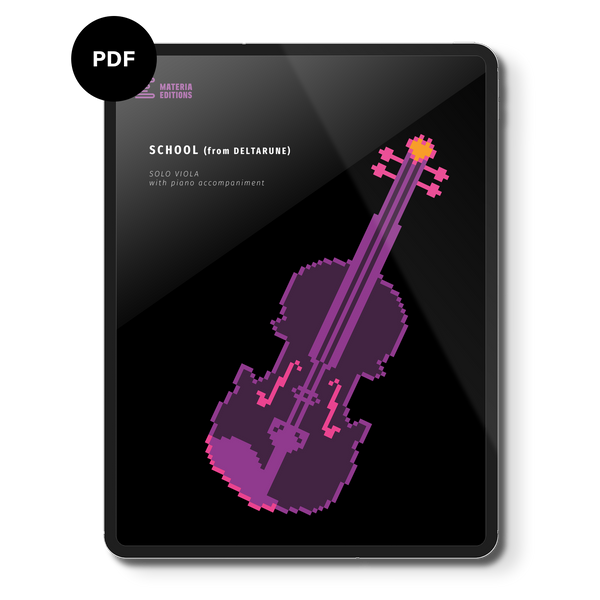 School (from DELTARUNE) (for Solo Viola with Piano Accompaniment) Digital Sheet Music