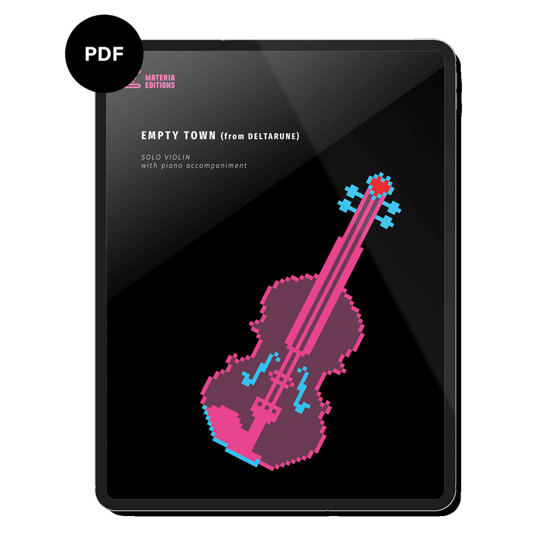 Empty Town (from DELTARUNE) (for Solo Violin with Piano Accompaniment) Digital Sheet Music
