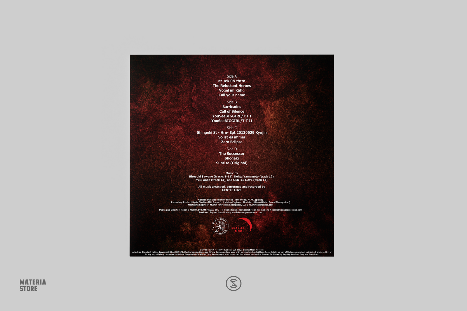 Prescription for Sleep: Attack on Titan - GENTLE LOVE (2xLP Vinyl Reco