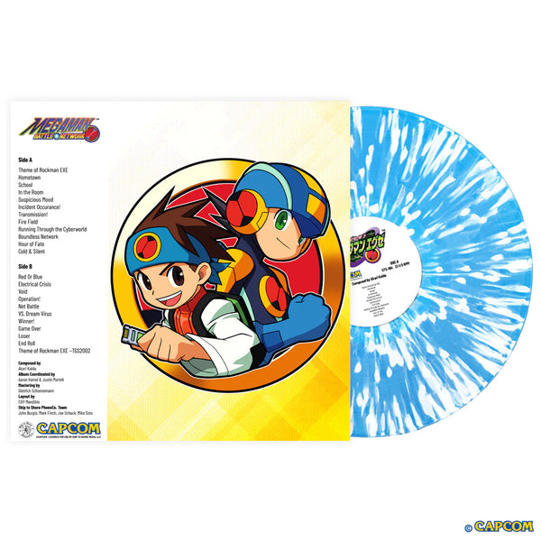 Mega Man Battle Network (Original Video Game Soundtrack) - Akari Kaida (1xLP Vinyl Record) [Blue/White Splatter Varinat]