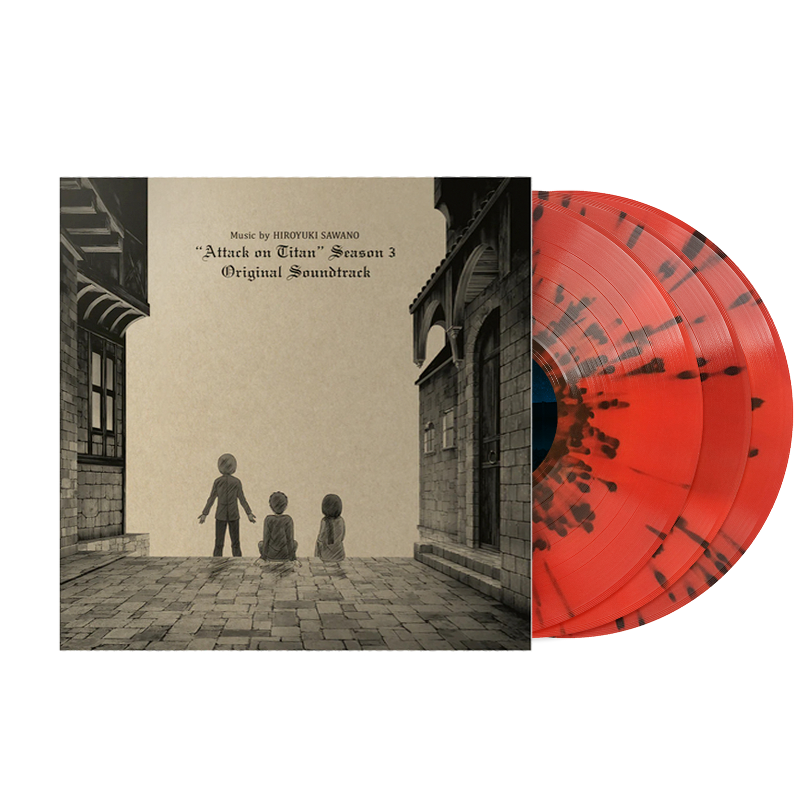 Attack On authentic Titan Season 1 Original Soundtrack Clear With Black Splatter Vinyl