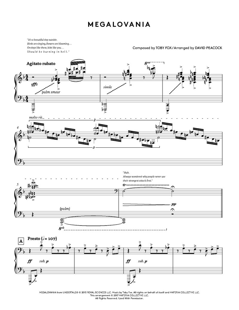 Play Megalovania (Undertale) Music Sheet